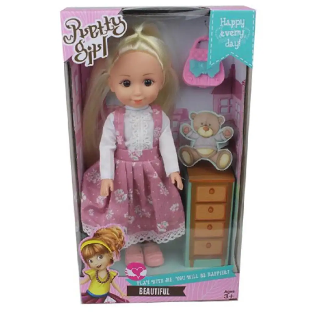 Pretty Girl bábika s blond vlasmi a kabelkou