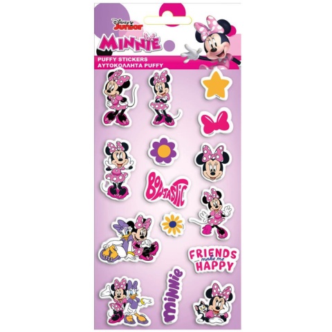 Minnie Mouse sada 3D vypuklých nálepiek na hárku 10x22cm