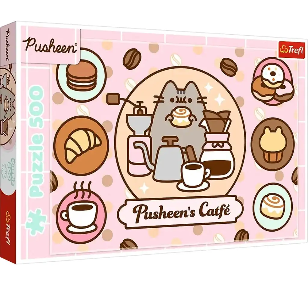 Pusheen cica kávézóban 500db-os puzzle - Trefl kép 1