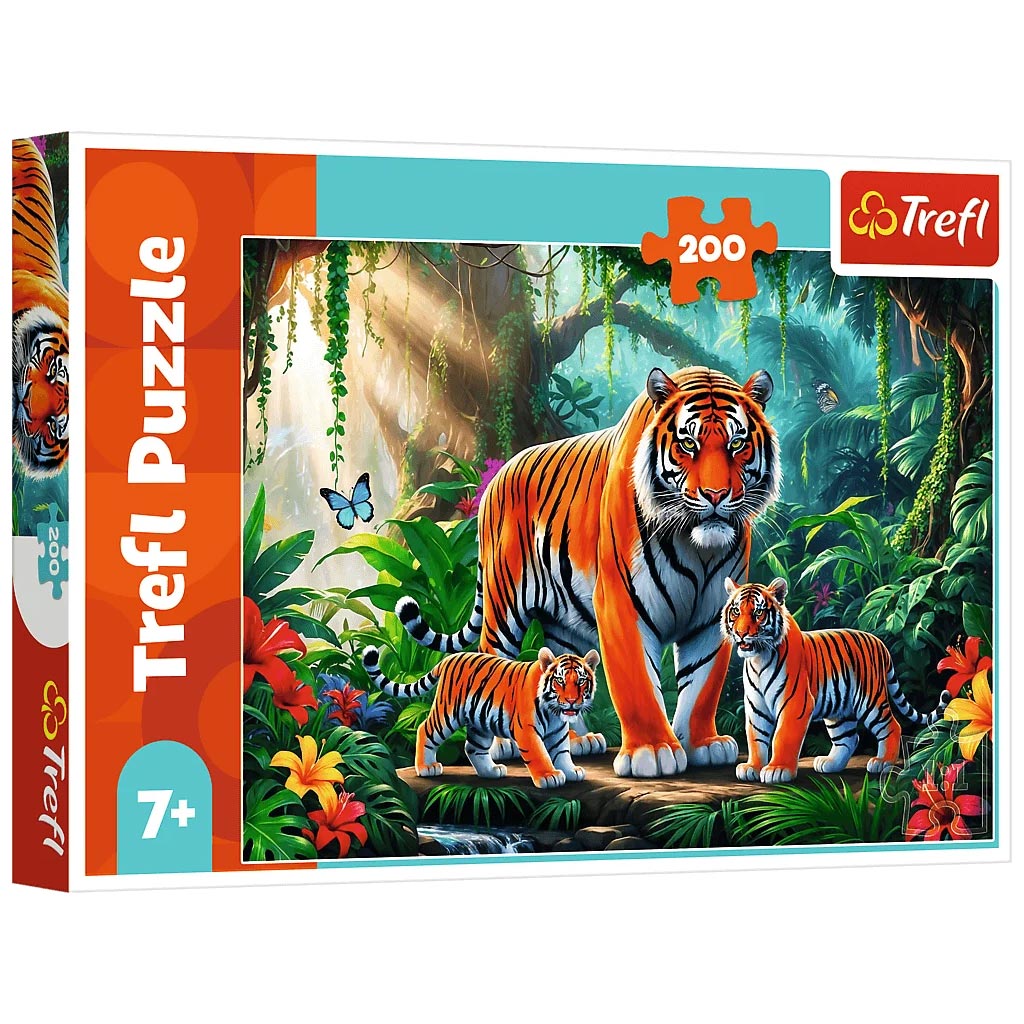 Tigrisek a dzsungelben 200 db-os puzzle - Trefl kép 1