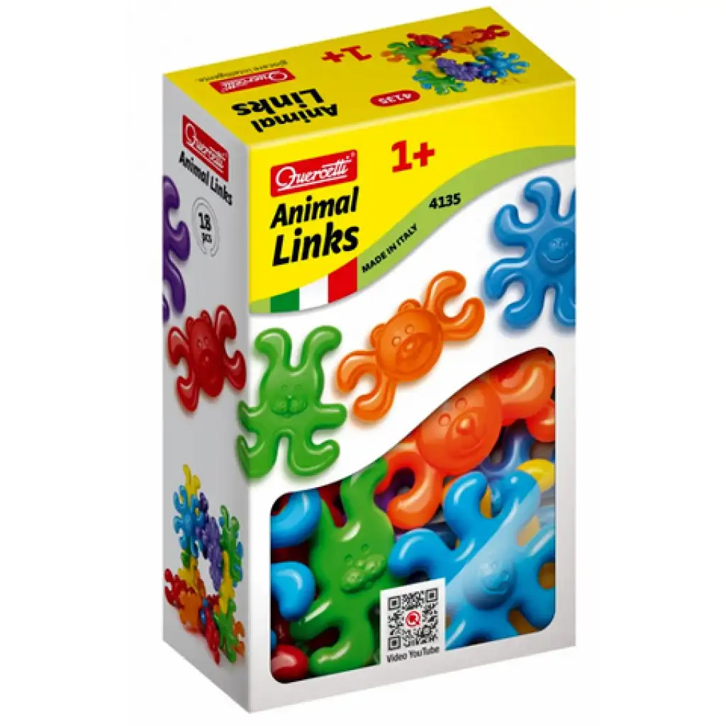 Quercetti: Detská stavebnica Zvieratká 21ks