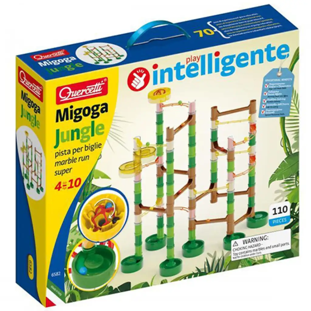 Quercetti: Migoga Džungľa guľôčková dráha 110 dielny set