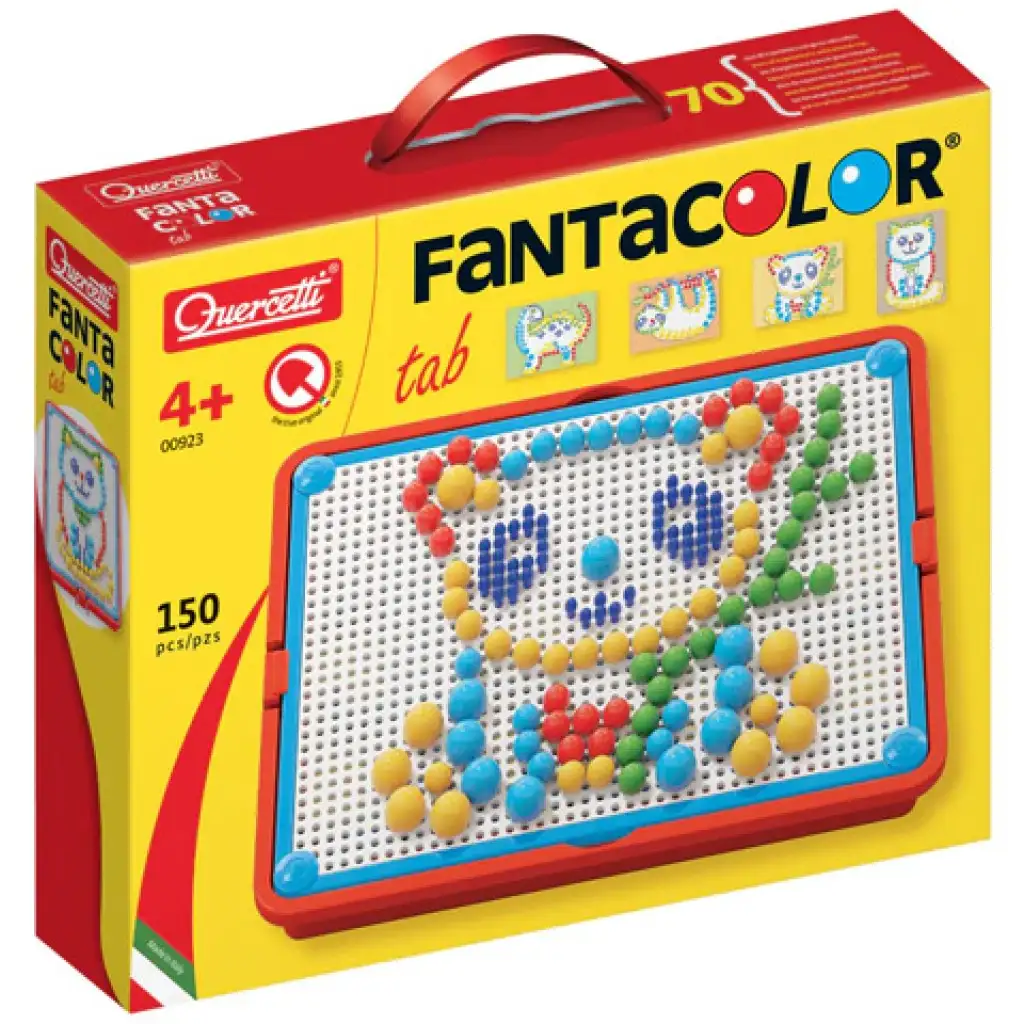 Quercetti: Mozaika FantaColor portable small Kačička 100 hríbikov