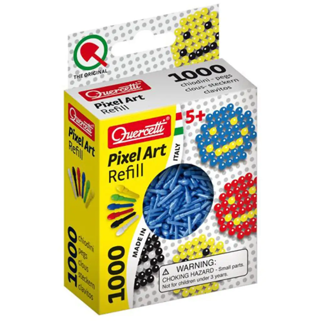 Quercetti: Pixel Art modré kolíčka 4mm 1000ks