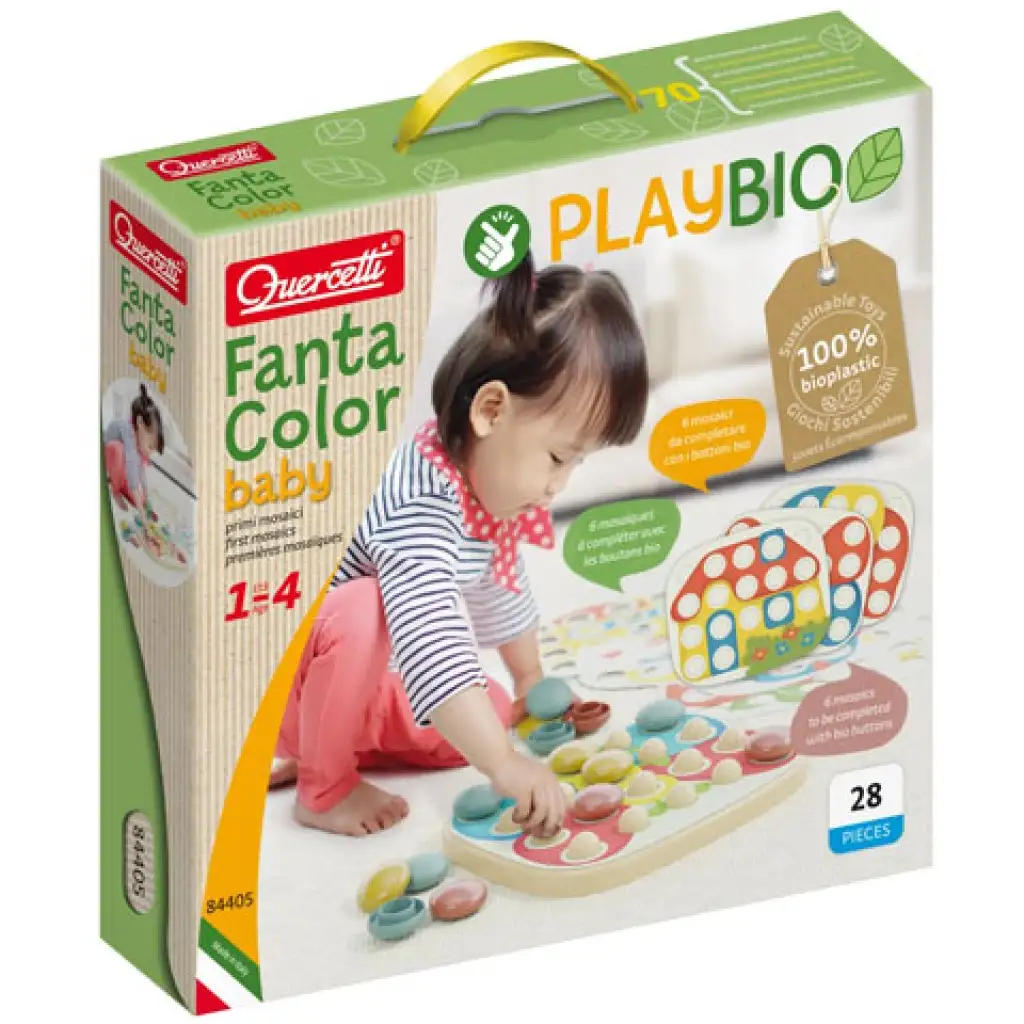 Quercetti: Play Bio Fantacolor Baby 222 dielny set kép 1