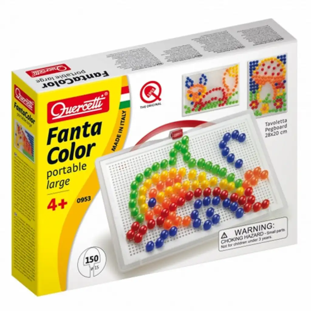 Quercetti: Mozaika FantaColor portable large Delfín 150 hríbikov