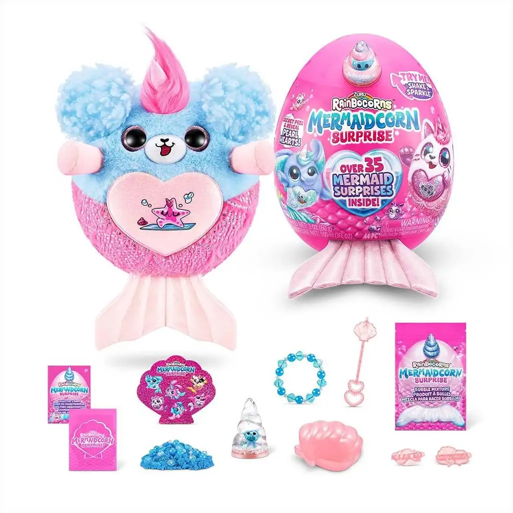 Rainbocorns: Mermaidcorn S5 Prekvapivé vajíčko s morským jednorožcom plyšová figúrka v rôznych variantoch 1ks kép 5