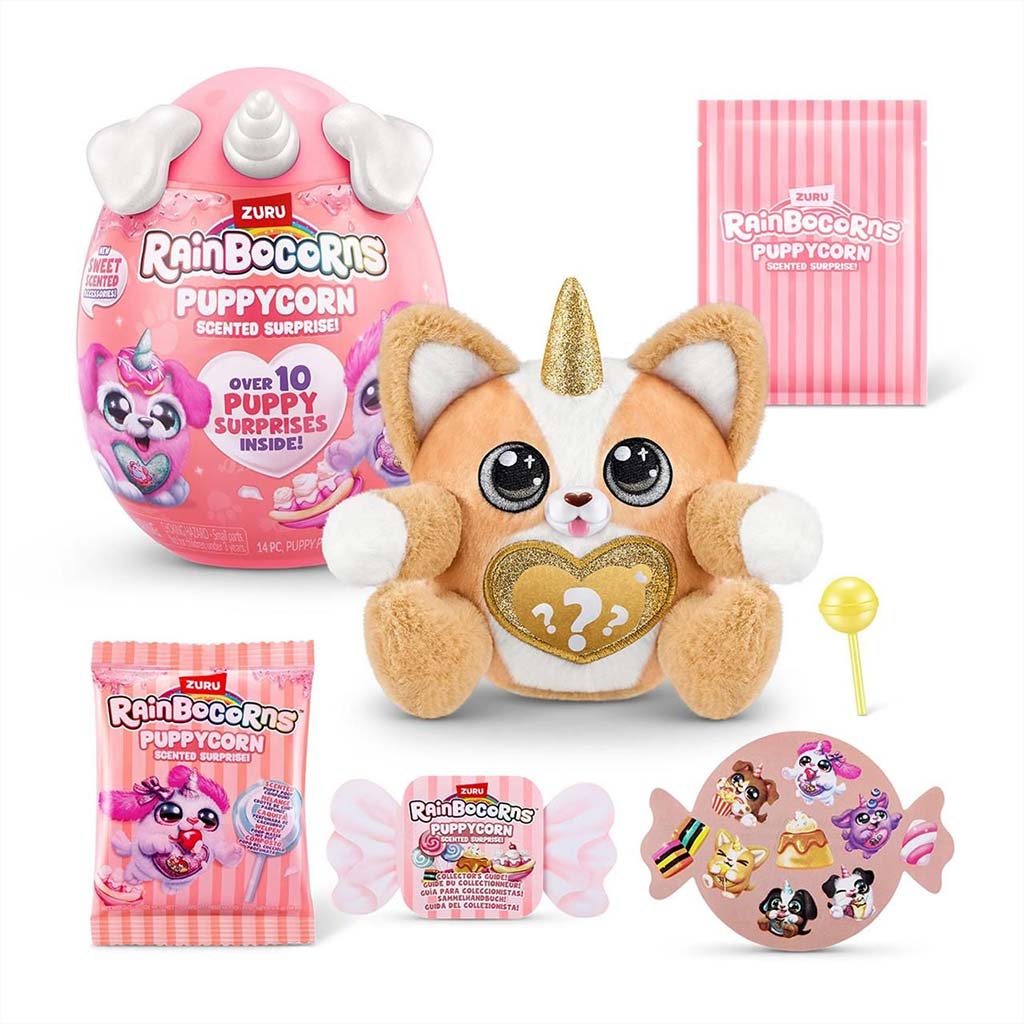 Rainbocorns: Pocket Puppycorn meglepetés illatos kutyus plüssfigura többféle változatban 1db kép 8