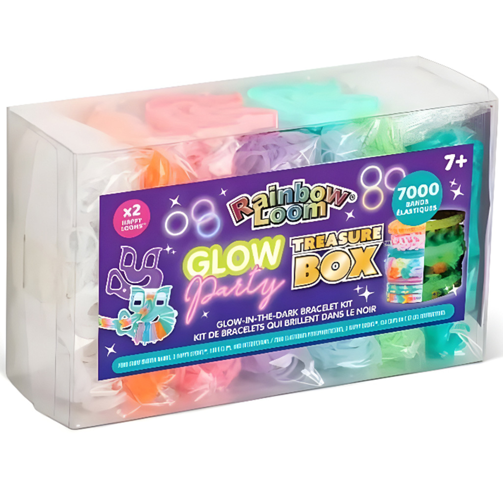 Rainbow Loom: Sötétben világító gumikarkötő készítő szett kép 1