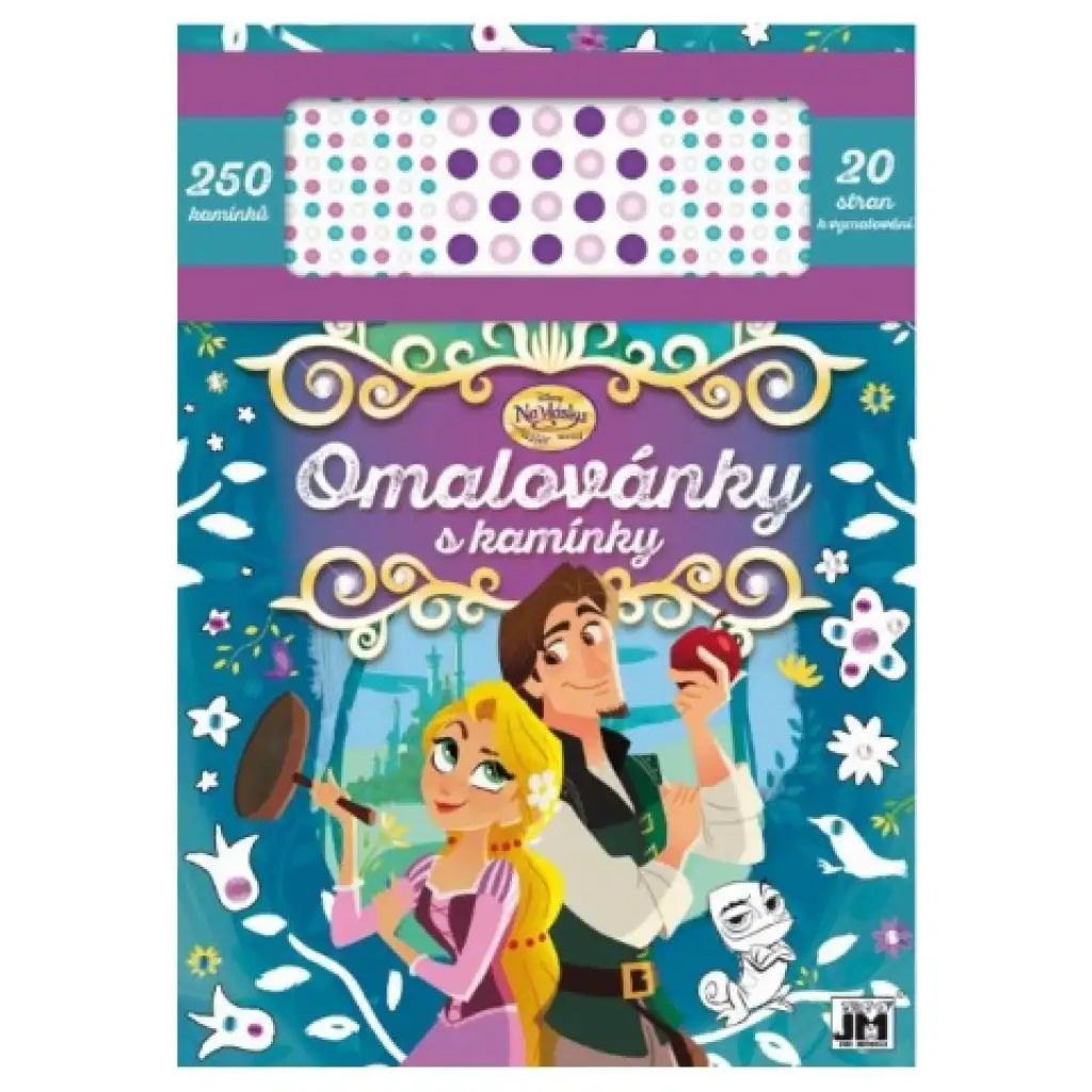 Rapunzel maľovanka A4 so štrasovými nálepkami kép 1