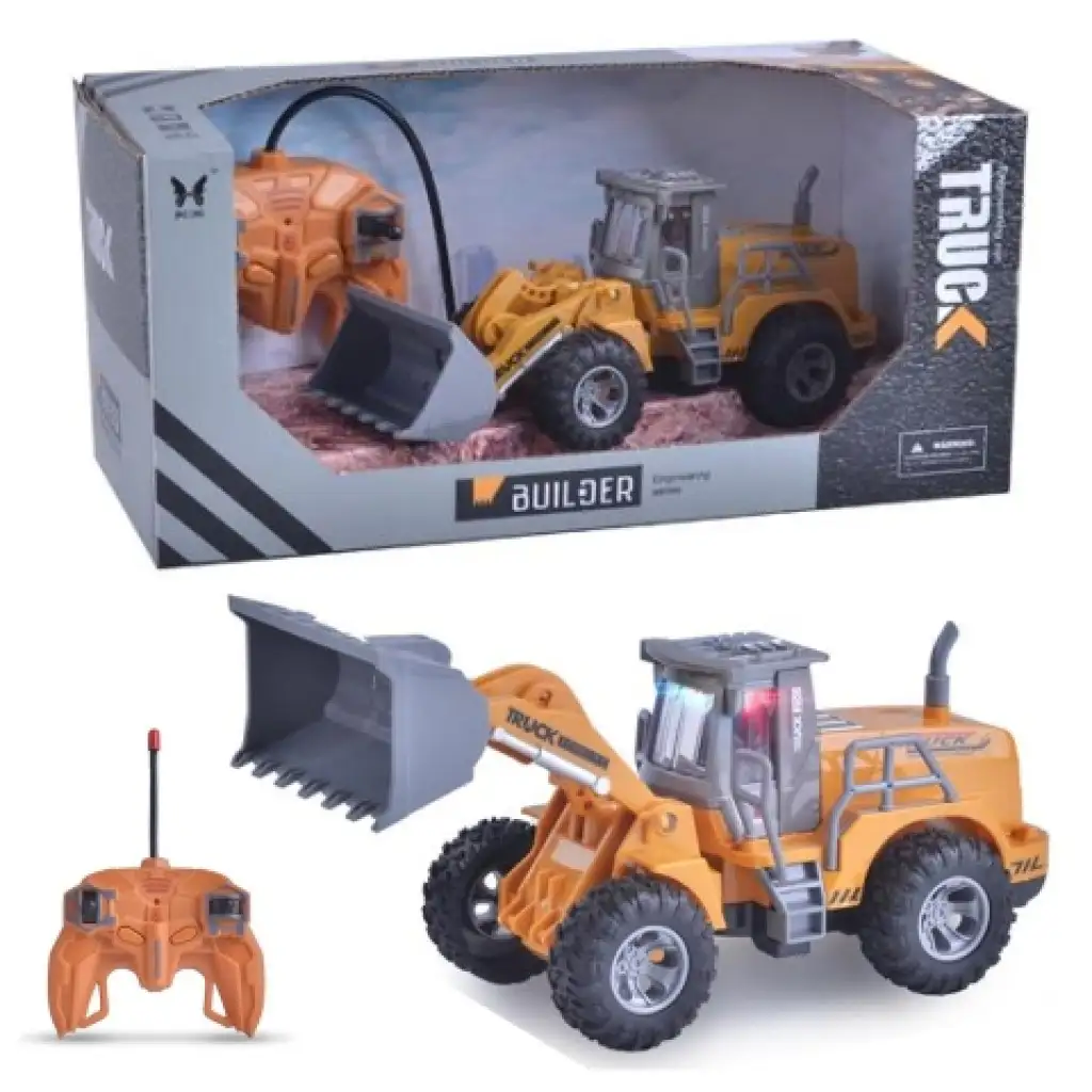 RC Builder Távirányítós homlokrakodó munkagép fénnyel 1/30 27mHz kép 1
