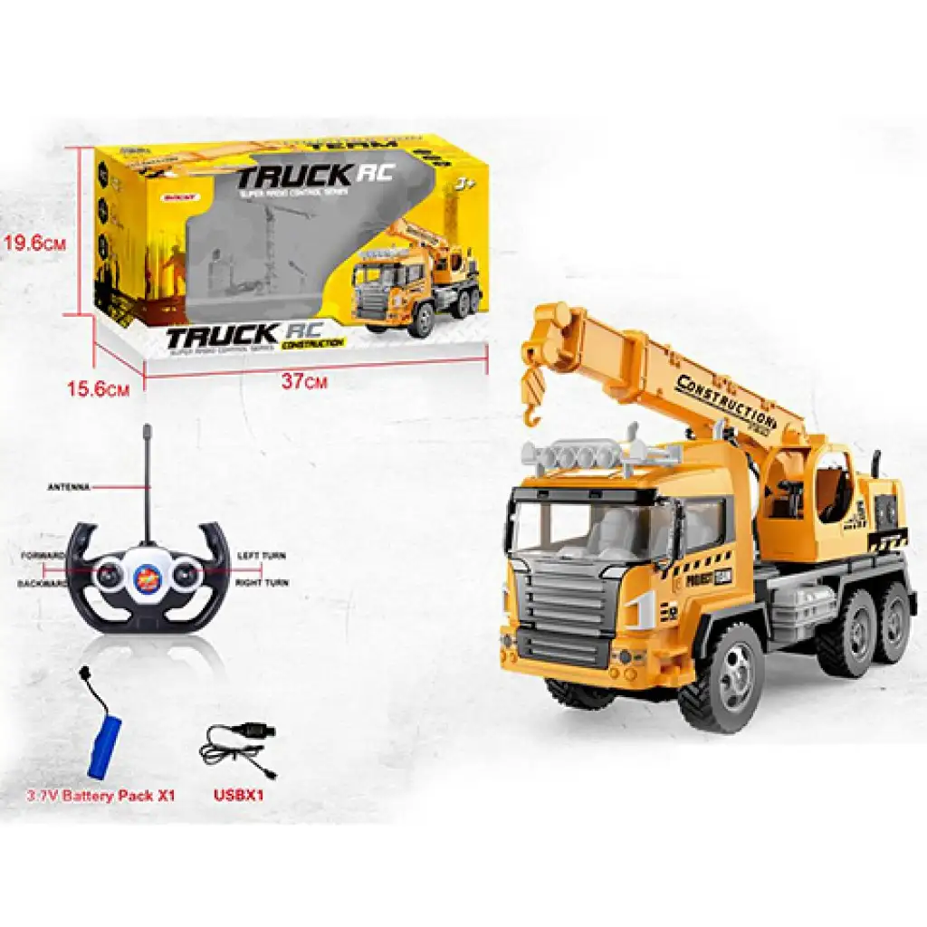 RC Nákladné auto na diaľkové ovládanie so žeriavom, so svetlom 1/18