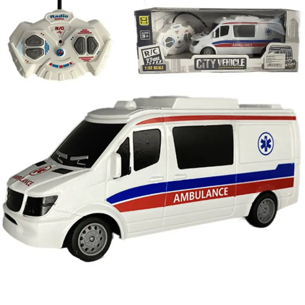RC Záchranné auto na diaľkové ovládanie so svetlom 27MHz 1/32 25cm