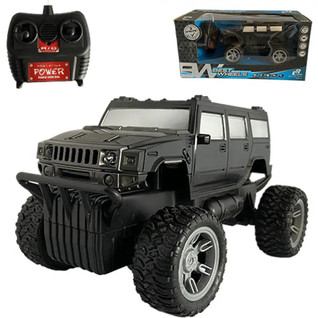 RC Off-Road Hummer so svetlom na diaľkové ovládanie 27 MHz 22cm 1/14 v dvoch variantoch