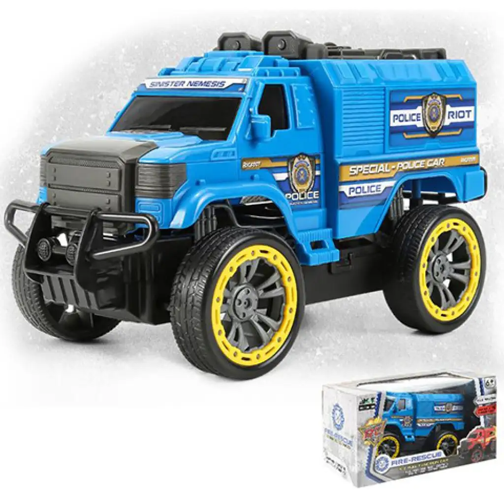 RC Off-Road policajné vozidlo na diaľkové ovládanie so 4 rôznymi funkciami