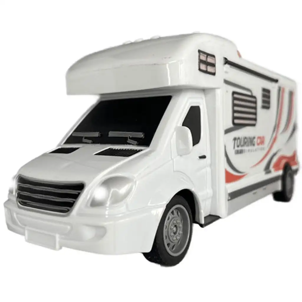 RC Távirányítós Touring Car lakóautó fénnyel 27MHz 1/32-es méretarány 25cm kép 3