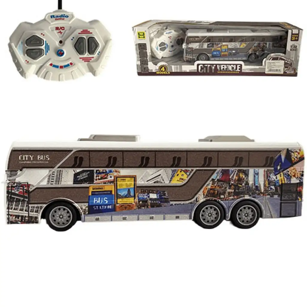RC Travel City Autobux so svetlom na diaľkové ovládanie 27MHz 1/32  25 cm