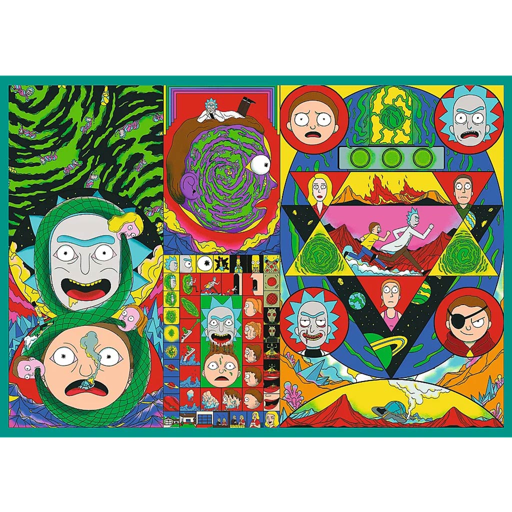 Rick a Morty: Šialené dobrodružstvá 4x250-dielne puzzle - Trefl kép 5