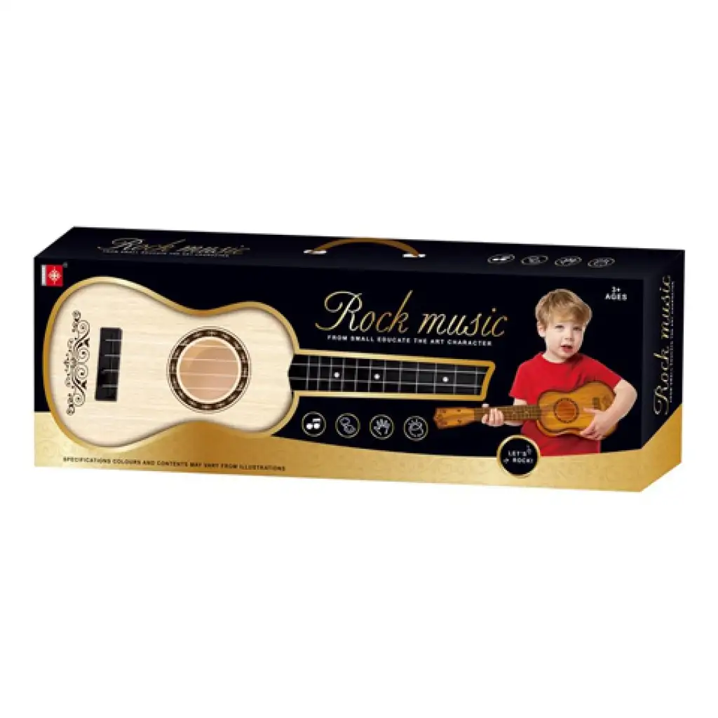 Rock music gitara so štyrmi strunami