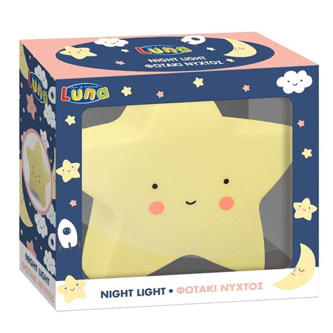 Roztomilá hviezda nočná lampa 19cm