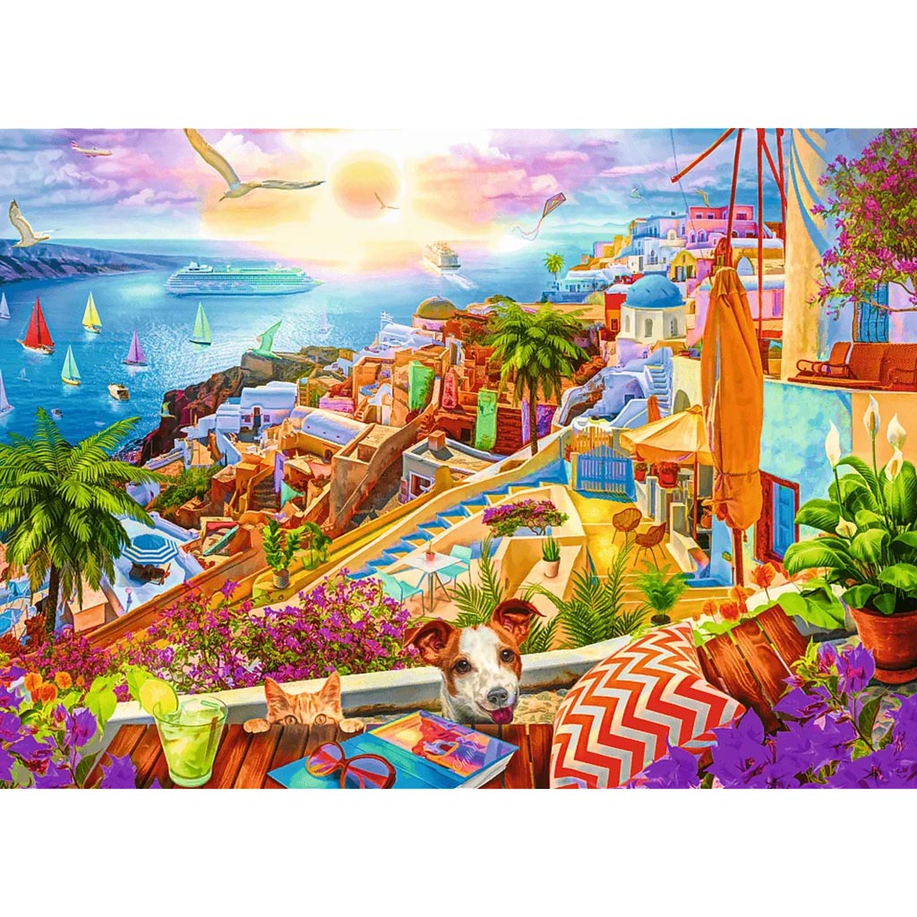 Santorini atmosféra 1000-dielikové prémiové puzzle - Trefl kép 2