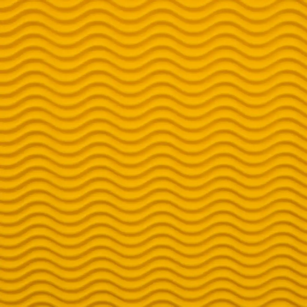 3D žltá vlnitá lepenka na dekoráciu B2 50x70cm 1ks