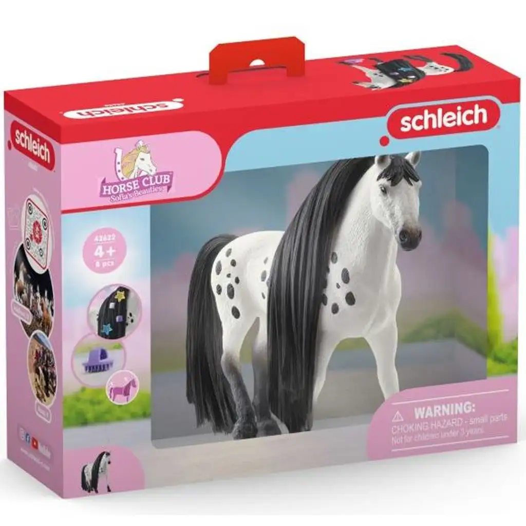 Schleich Horse Club: Sofias Beauties - Knabstrupper žrebec figúrka s česateľnou hrivou (42622)
