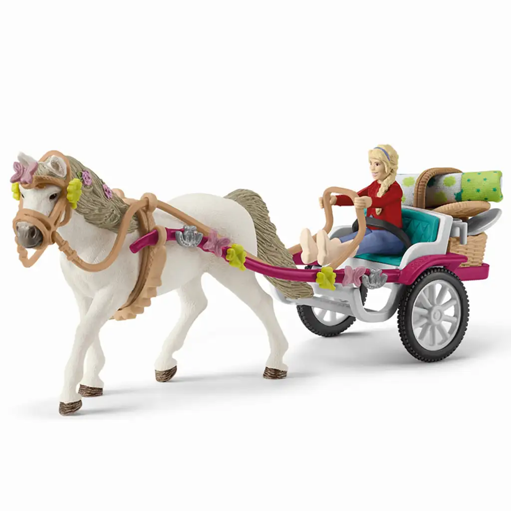 Schleich: Horse Club - Voz s koňmi na predstavenie s piknikom hracia súprava (42467) kép 5
