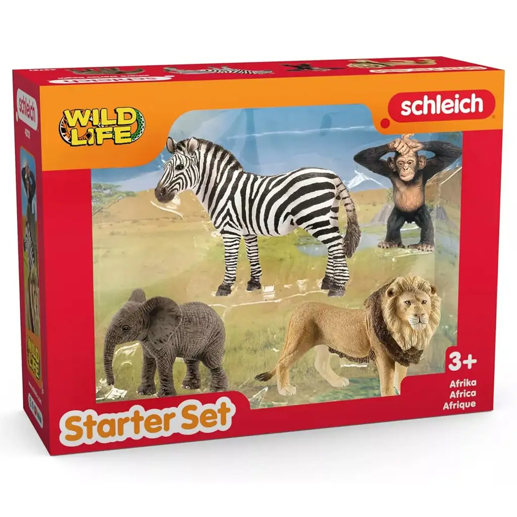 Schleich: Wild Life - Africké zvieratá začiatočnícky 4-dielny set figúrok (42721)