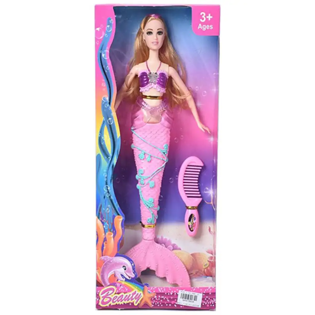 Bábika Morská víla s hrebeňom 30cm