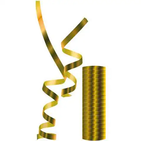 Serpentína kovová zlatá farba 18 ks