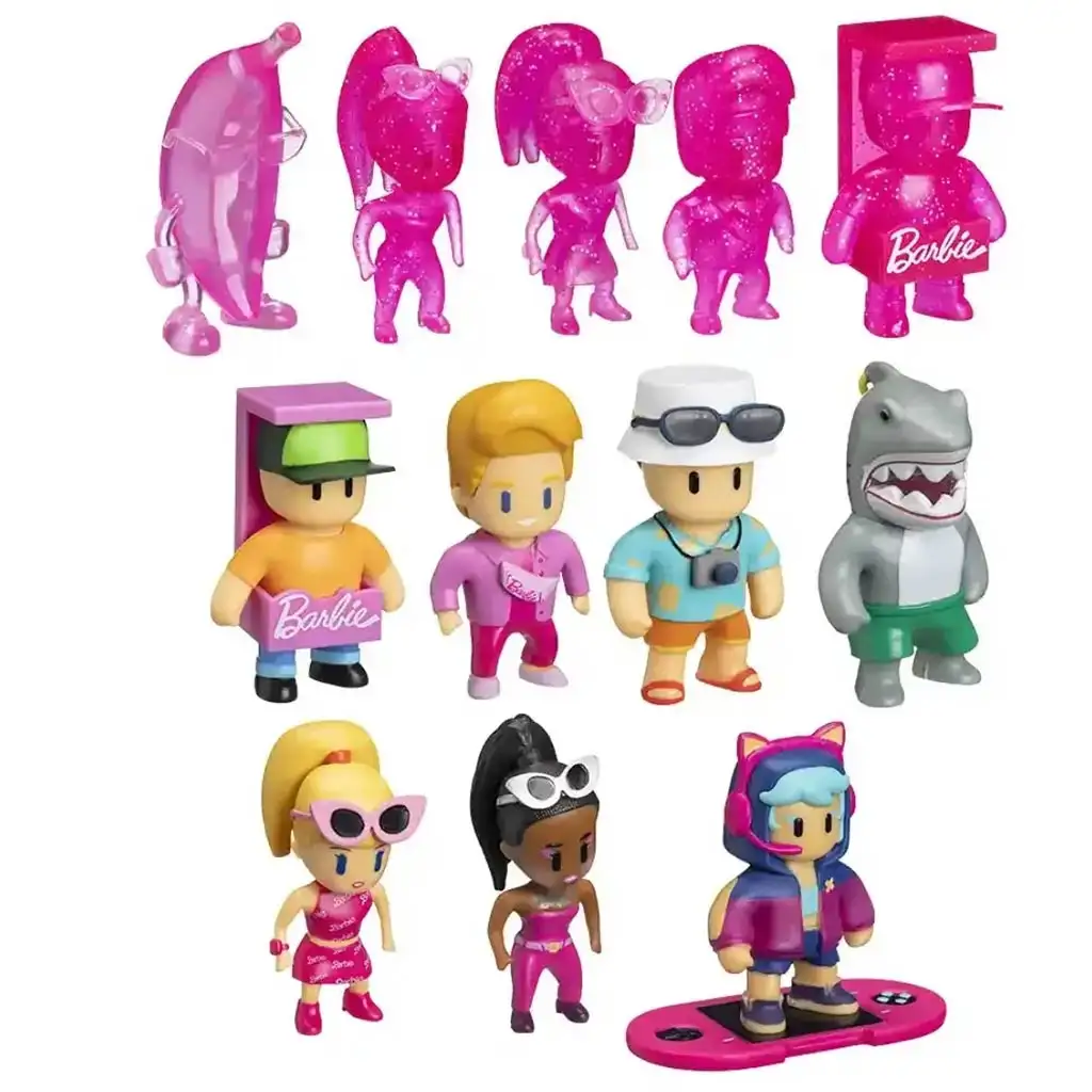 Stumble Guys x Barbie meglepetés minifigura dobozban kép 2