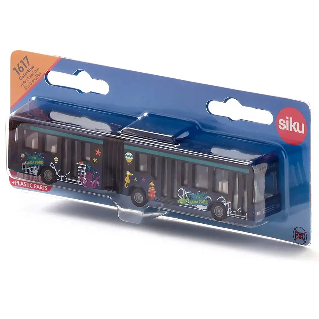 SIKU Modrá mestská kĺbová autobus 1/55 kép 4
