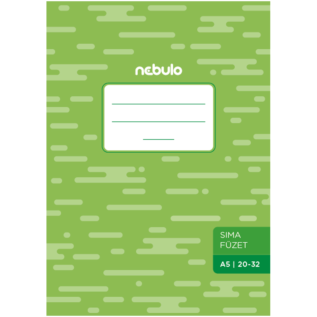 Nebulo: zošit zošívaný, hladký, 20-32 listový, A5