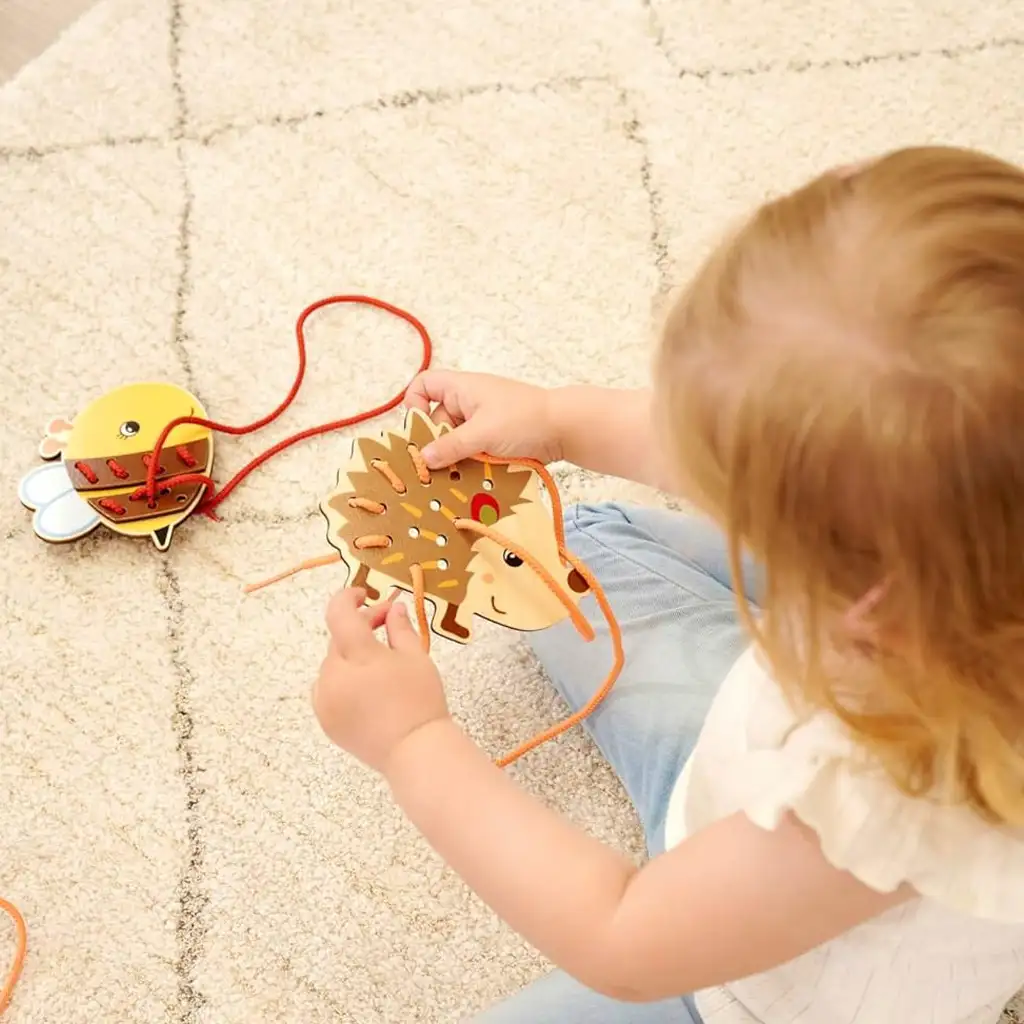 Eichhorn: Drevená hračka so zvieratkami na prevliekanie - Simba Toys kép 5