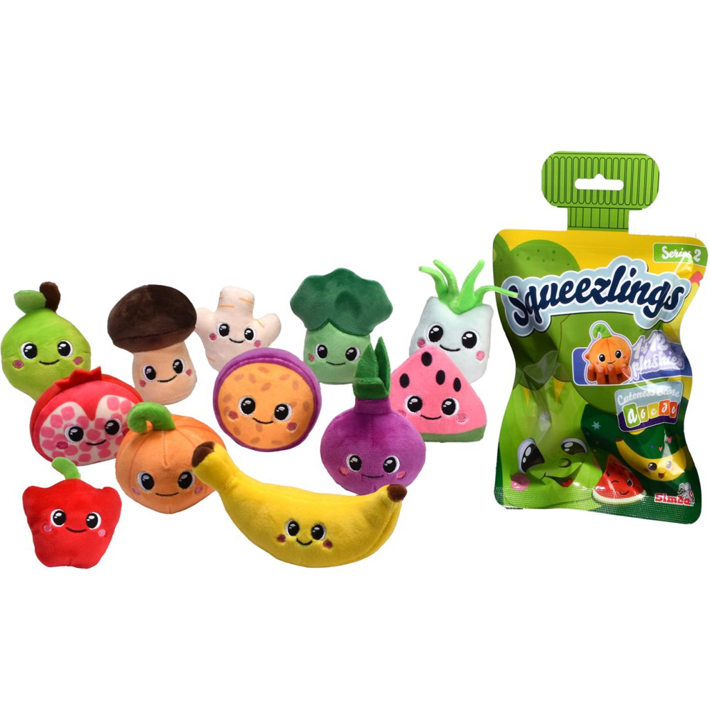 Squeezlings gyűjthető puha zöldség és gyümölcs plüssfigura 2. széria 1db - Simba Toys kép 1