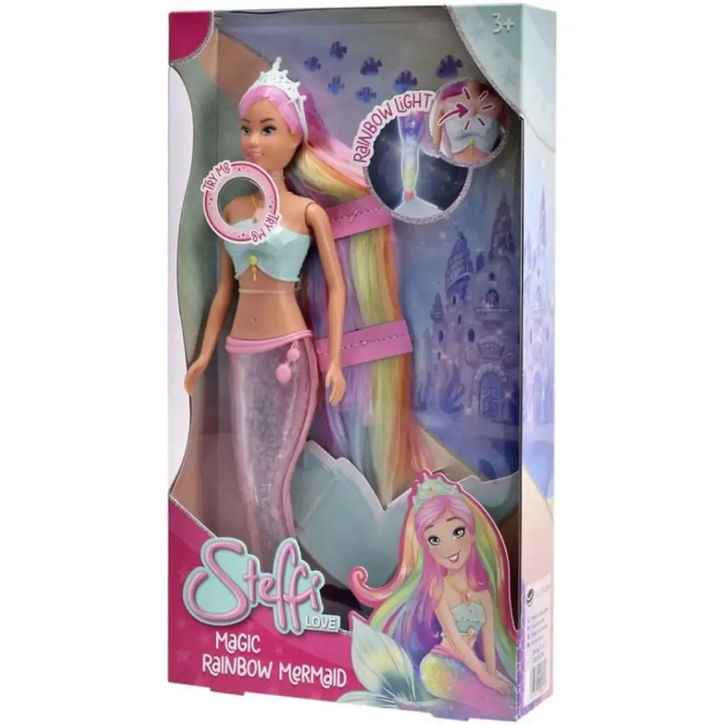 Steffi Love: Steffi magická dúhová morská panna s osvetlenou plutvou - Simba Toys