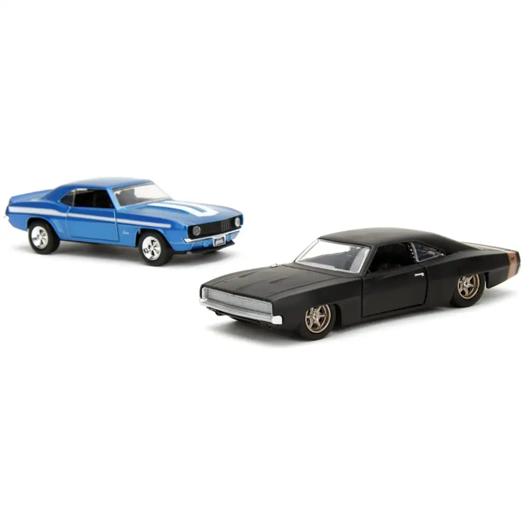 Rýchlo a zbesilo: 1969 Chevrolet Camaro a 1968 Dodge Charger Widebody 2-dielna sada 1/32 mierka - Jada Toys kép 5