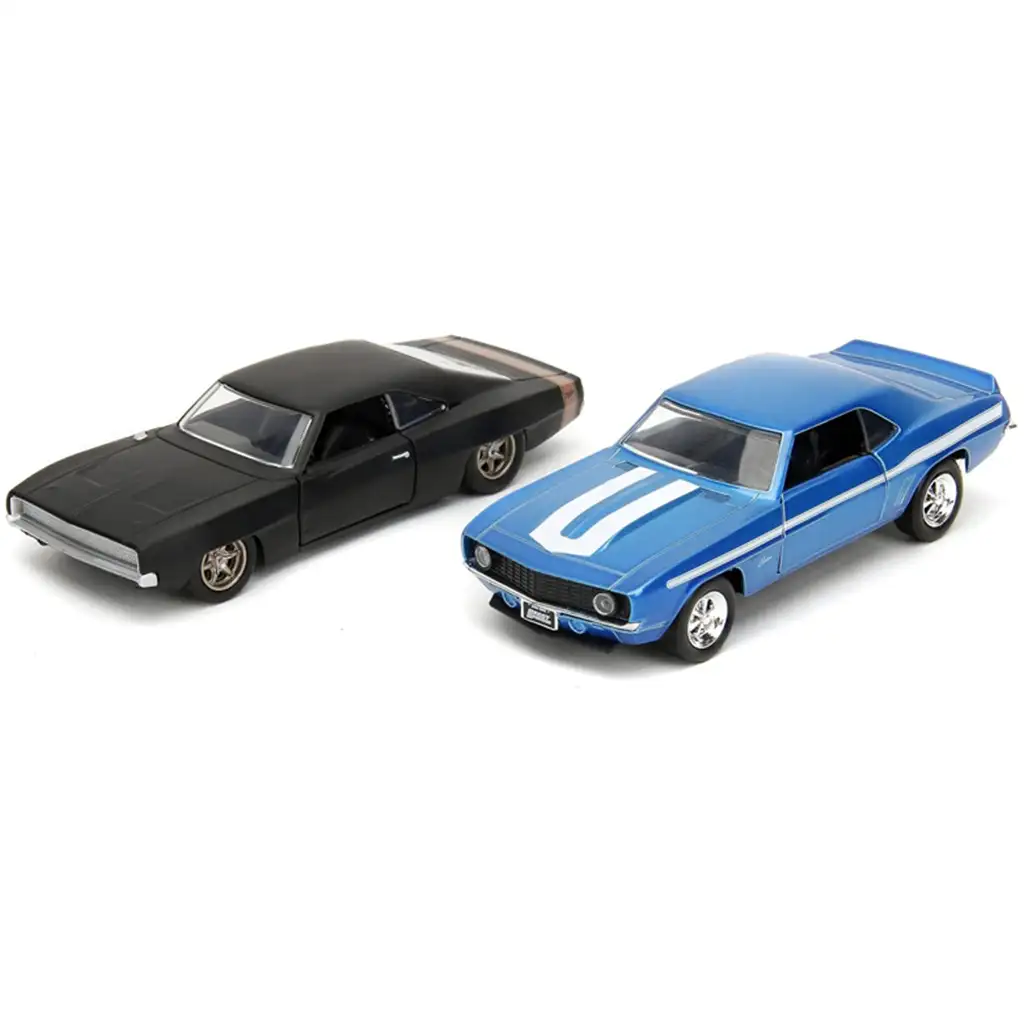 Rýchlo a zbesilo: 1969 Chevrolet Camaro a 1968 Dodge Charger Widebody 2-dielna sada 1/32 mierka - Jada Toys kép 6