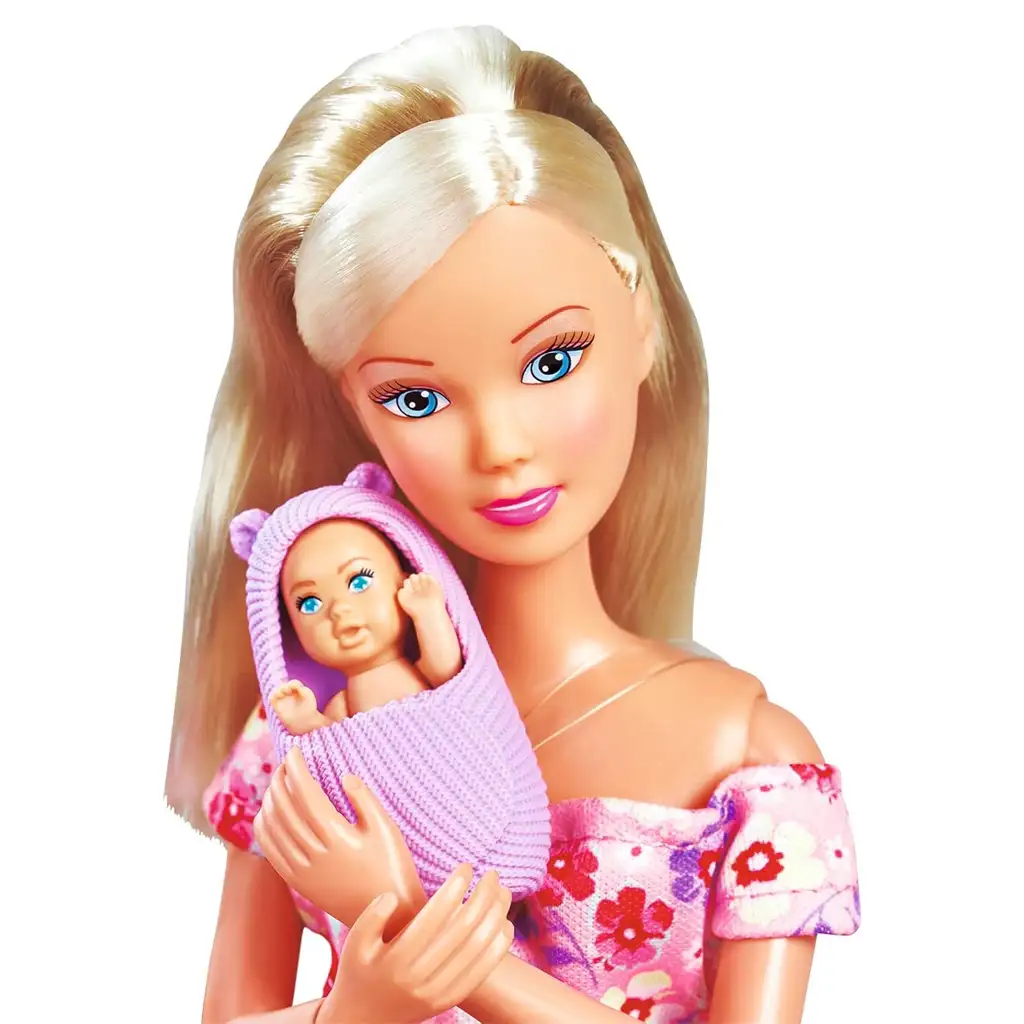 Steffi Love: Steffi tehotná bábika s kolískou a doplnkami - Simba Toys kép 3