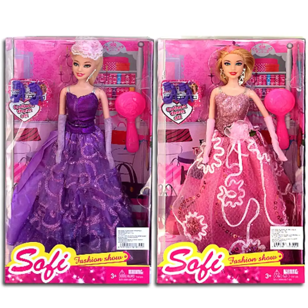 Sofi módna bábika s hrebeňom - 2 varianty