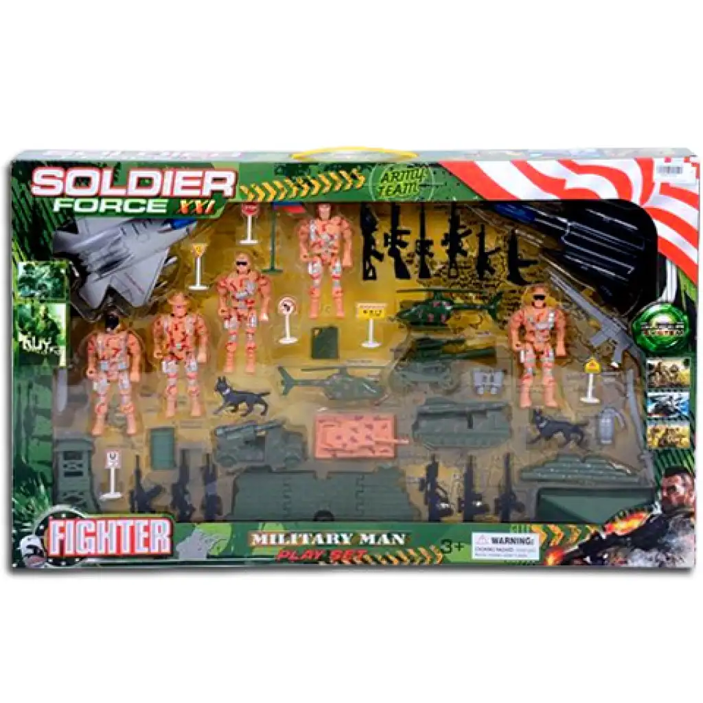 Soldier Force Katonai játékszett járművekkel kép 1