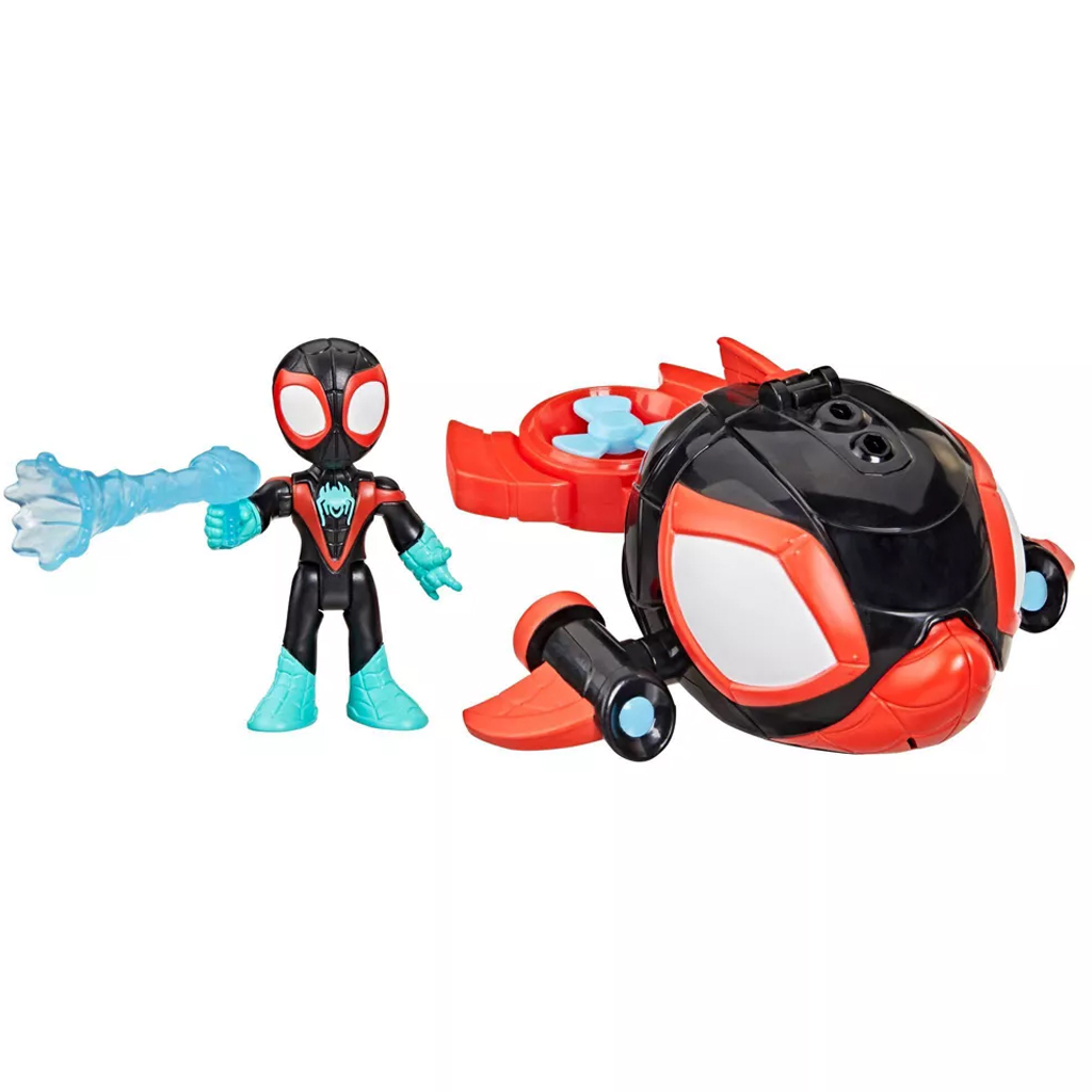 Spidey a jeho úžasní priatelia: Figúrky Waterwebs a meniacie farbu vozidlá - Spin Dolphin - Hasbro kép 2