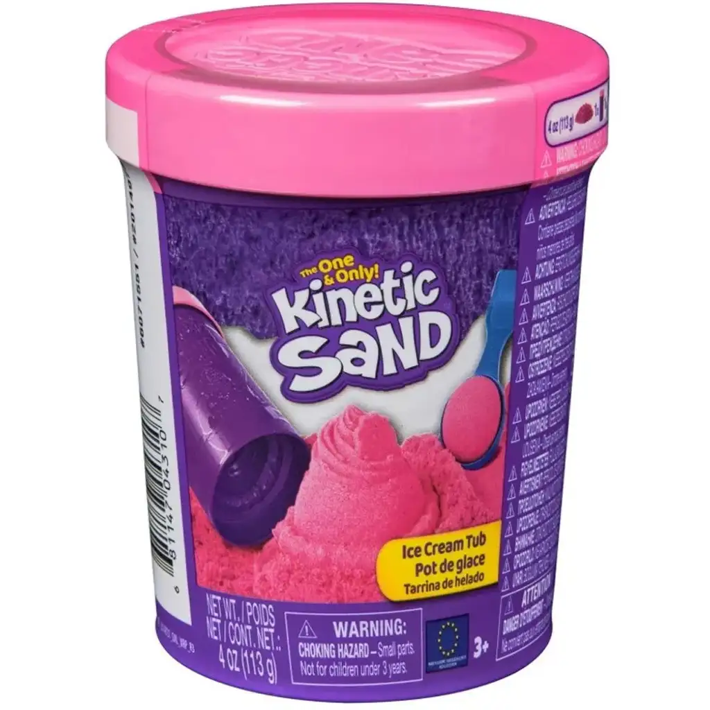 Kinetic Sand: Zmrzlinová krabička s ružovým pieskovým cestom - Spin Master