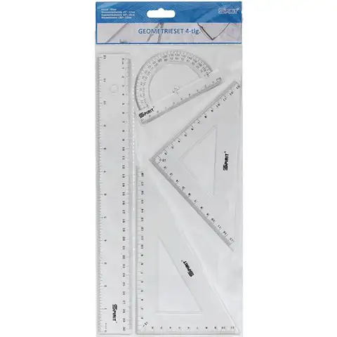 Spirit: 4 dielny set s 30 cm rovným pravítkom