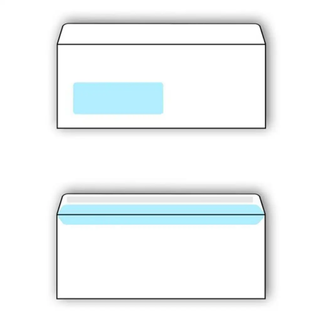 Spirit: Biela obálka s okienkom na ľavej strane LA/4 11x23cm 1ks