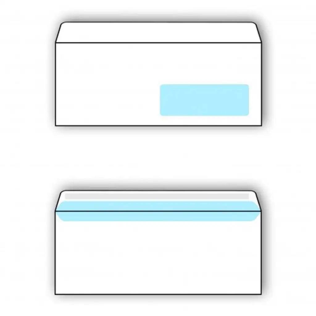 Spirit: Biela obálka s okienkom vpravo LA/4 11x23cm 1ks