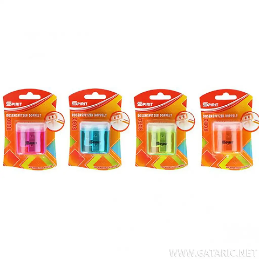 Spirit: Bobo plastové strúhadlo s 2 dierami v rôznych farbách 1ks v balení