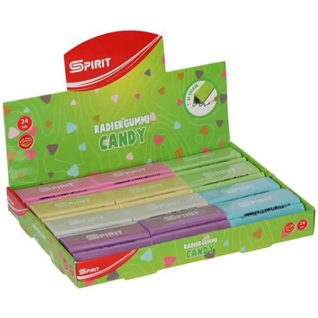 Spirit: Candy trojuholníková guma v rôznych farbách 1ks