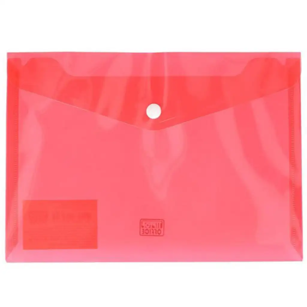 Spirit: Červený transparentný obal na dokumenty A/5